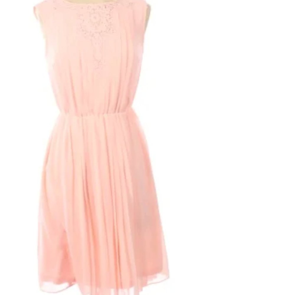 Jessica Simpson Light Pink/Coral Pleated Dress